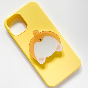 Corgi Butt Tan Tri-Color Acrylic Epoxy Phone Grip, Phone Stand, Phone Mount, Phone Accessory image 4