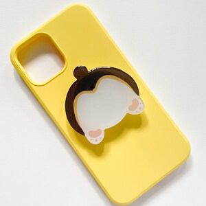 Corgi Butt Tan Tri-Color Acrylic Epoxy Phone Grip, Phone Stand, Phone Mount, Phone Accessory image 7