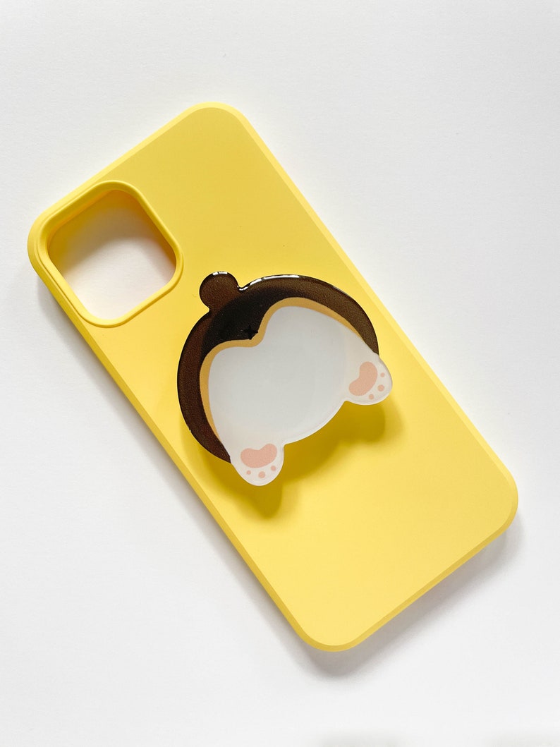 Corgi Butt Tan Tri-Color Acrylic Epoxy Phone Grip, Phone Stand, Phone Mount, Phone Accessory image 7