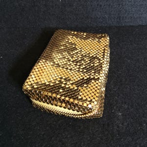 Vintage Gold Mesh Cigarette Case, Credit Card Wallet
