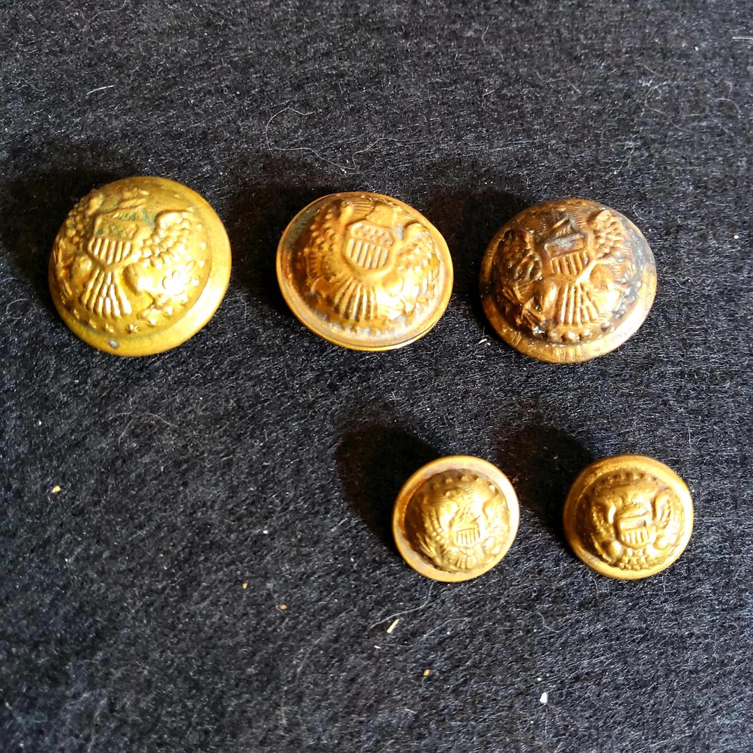 Antique Group of 5 U.S. Army Staff Buttons - Etsy