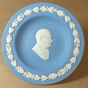 Wedgewood jasperware Harry Truman plate 4.5 inches