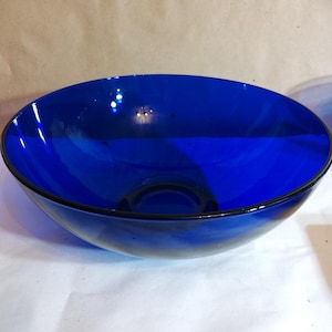 Vintage Large Cobalt Blue Bowl, 10&quot; wide