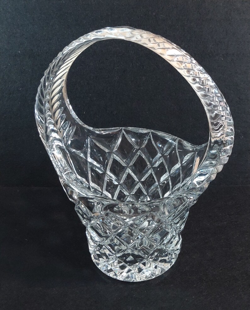 Vintage Glass Wedding Basket Etsy