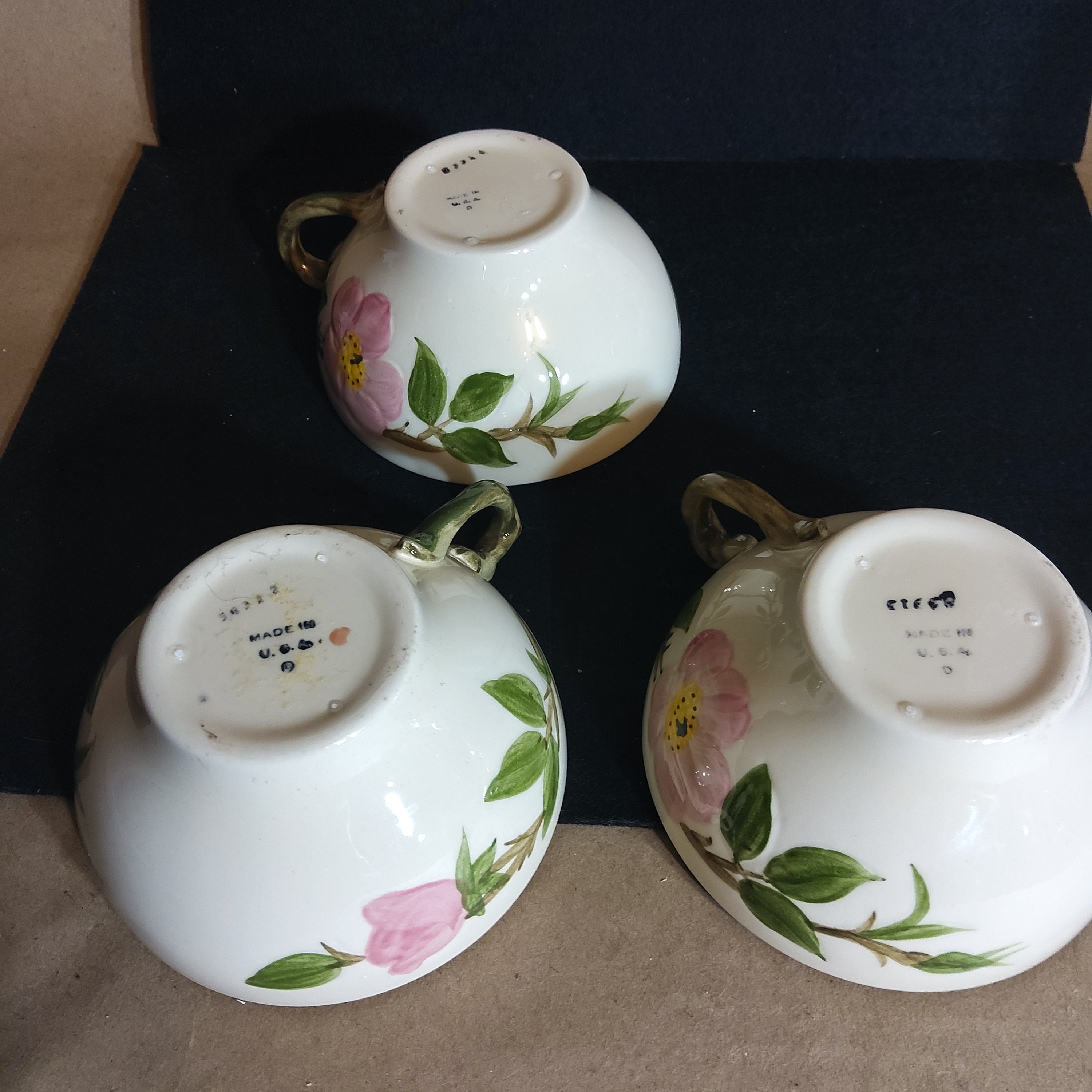 Set of 7 Franciscan Desert Rose Coffee Cups 4 Made in Etsy