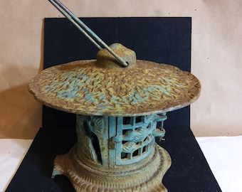 Vintage Cast Iron Japanese Pagoda Lantern