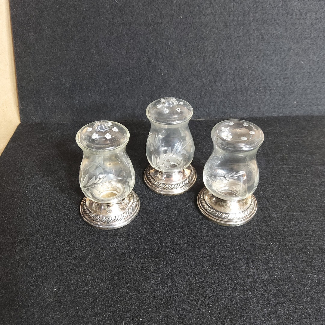 Vintage Quaker Sterling Hurricane Salt and Pepper Shakers Etsy