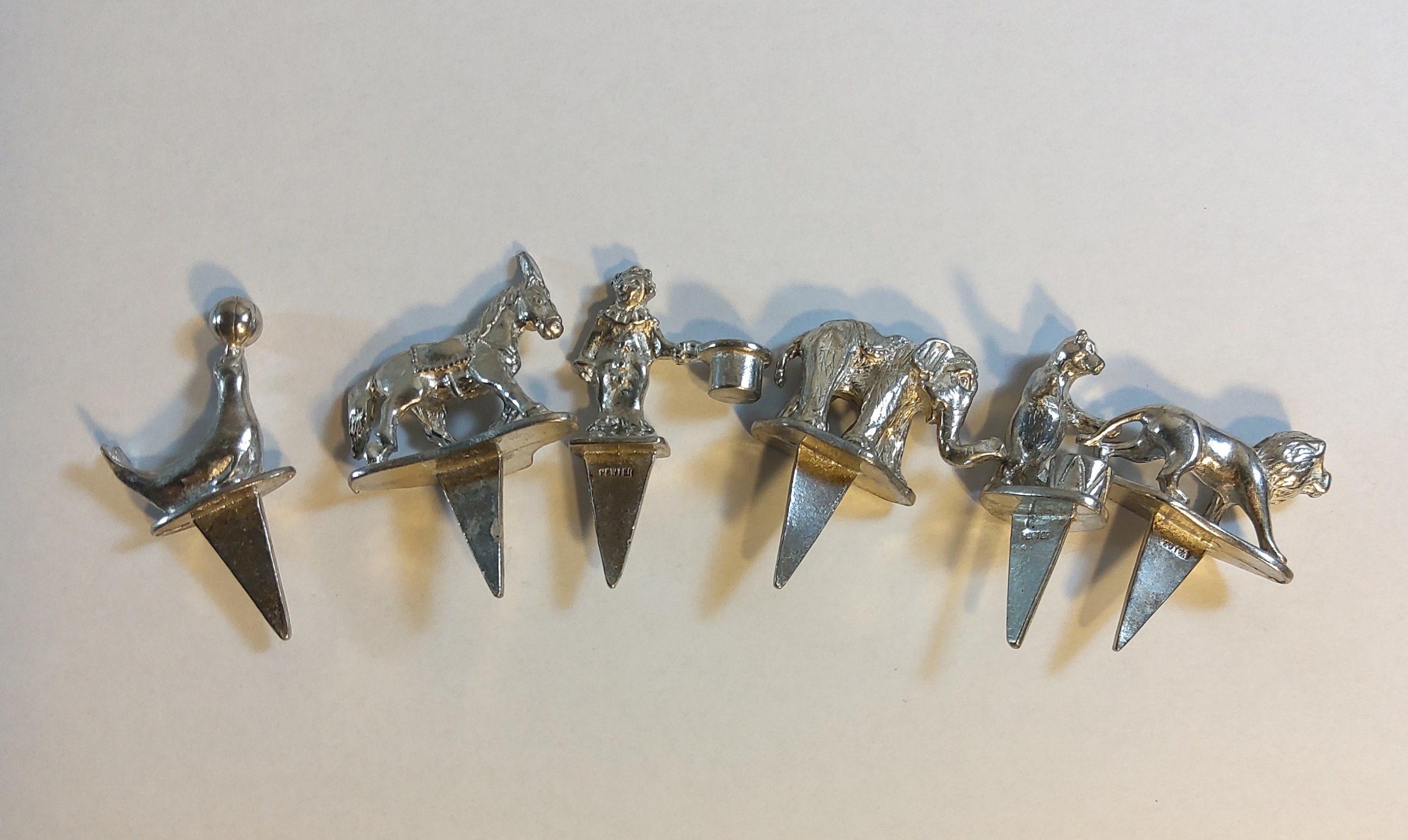 Pewter Circus Birthday Candle holdersEmpire Silver Etsy