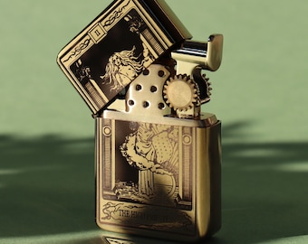 Engraved High Priestess Tarot Lighter, Refillable and Reusable,  Anniversary Gift