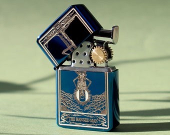 The Hanged Man Tarot Lighter, Engraved Refillable Lighter, Cool Gift