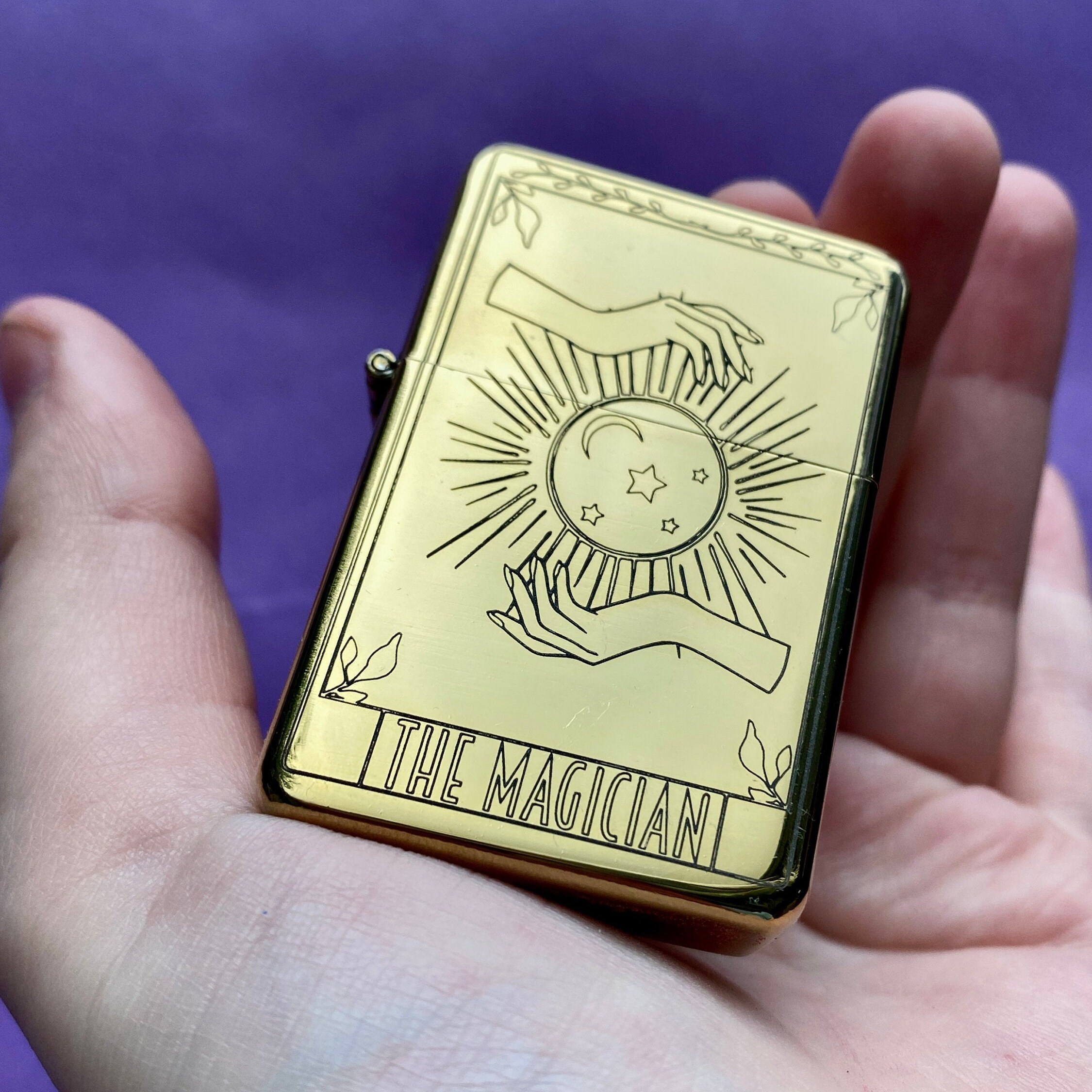 The Magician tarot card engraved lighter engraved lighter Etsy