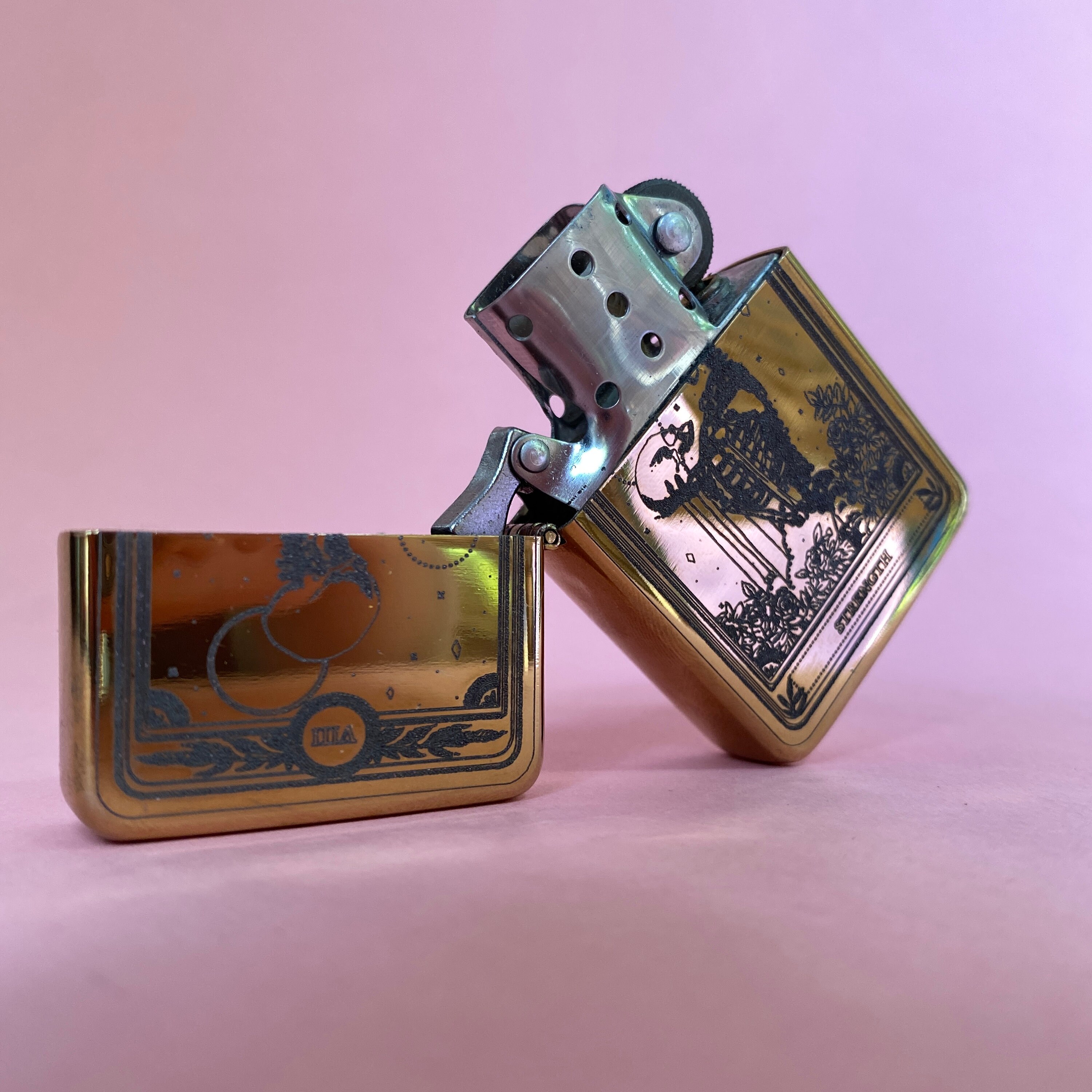 Strength tarot card engraved lighter engraved lighter tarot Etsy