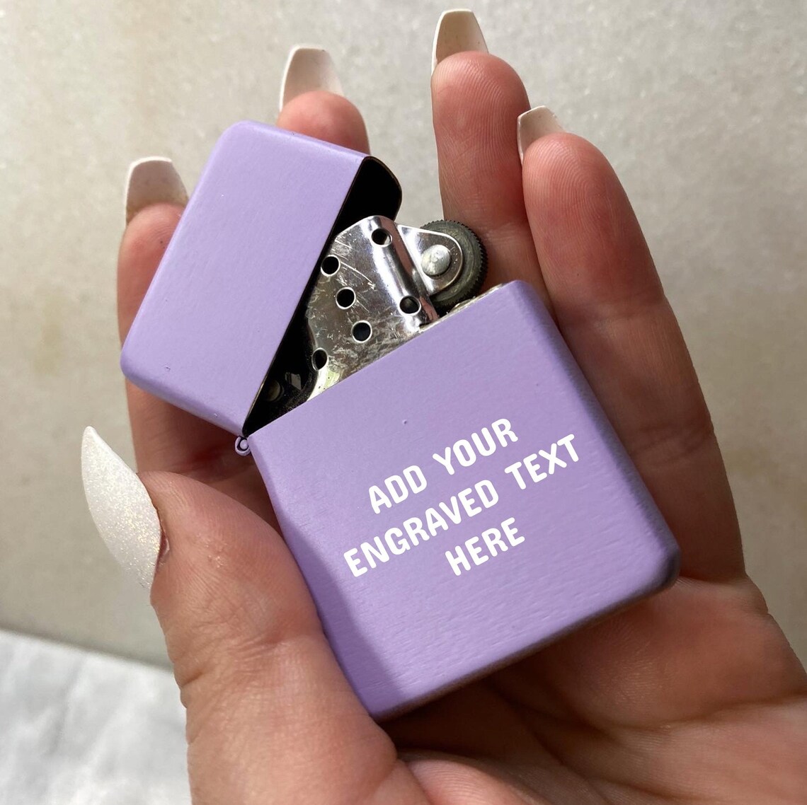 Lavender lighter refillable flip lighter cool lighter Etsy