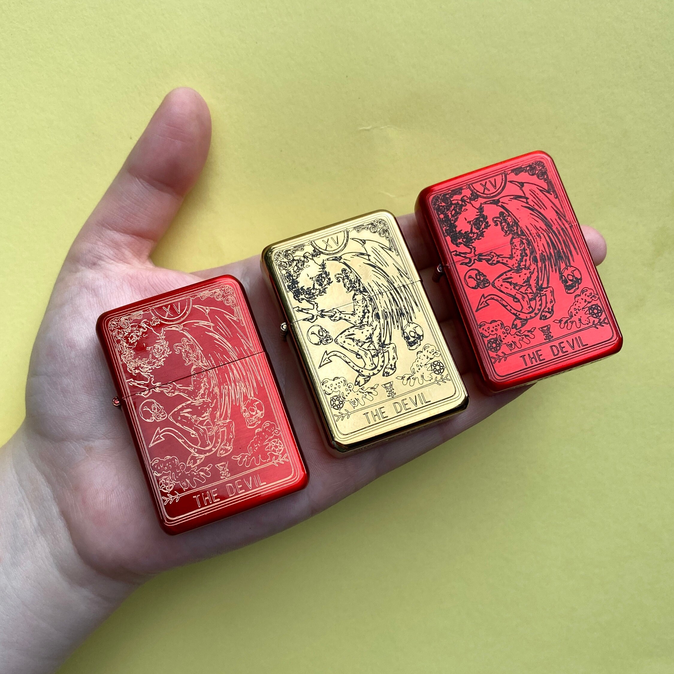 The Devil Tarot Card Engraved Lighter Engraved Lighter Tarot Etsy