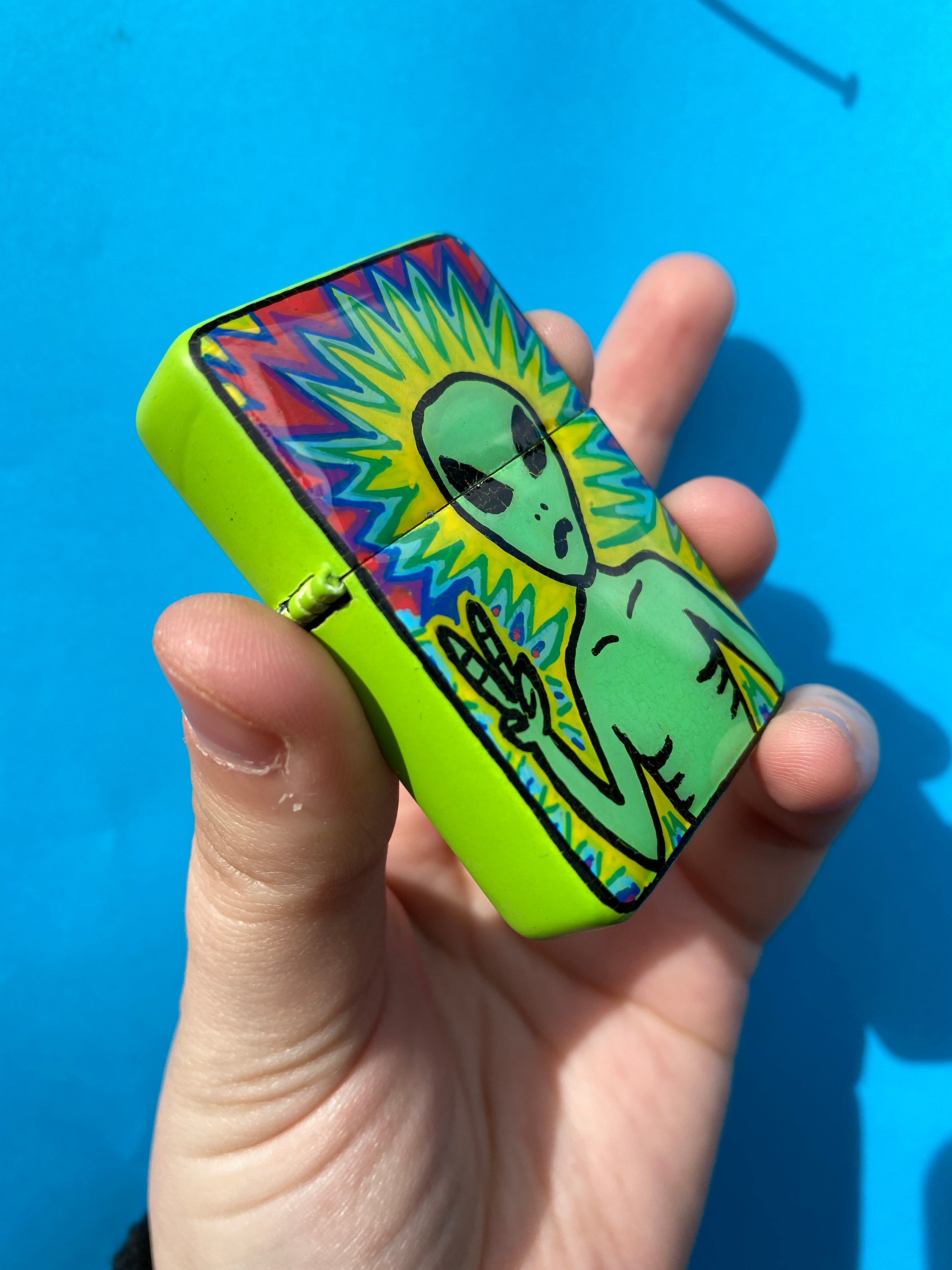 Trippy Alien Lighter high alien custom lighter custom Etsy