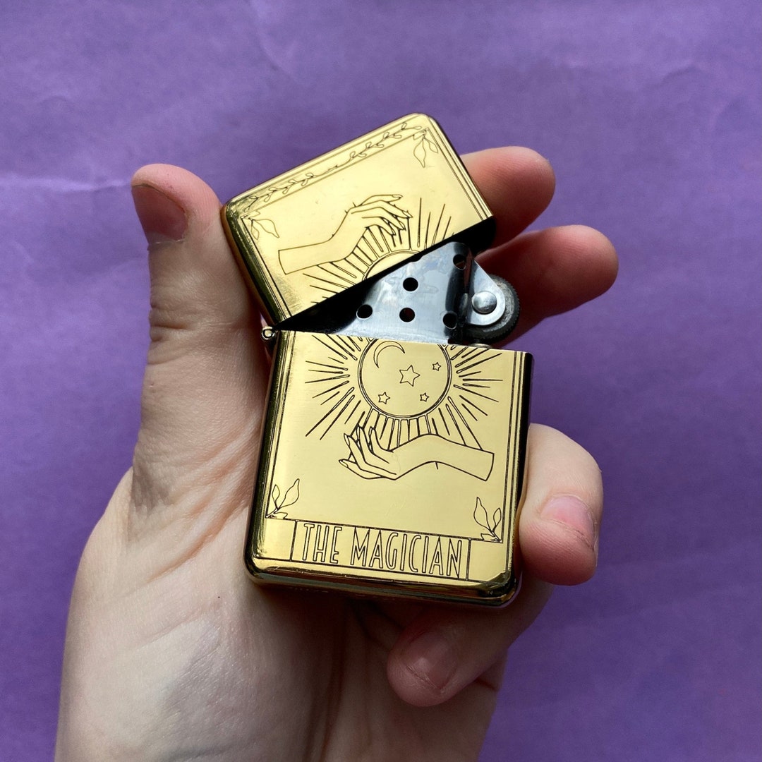 The Magician Tarot Card Engraved Lighter, Engraved Lighter, Tarot Card