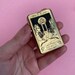 The Moon tarot card engraved lighter, engraved lighter, tarot card engraving, cool lighter, gold tarot card, tarot card lighter, lighter 