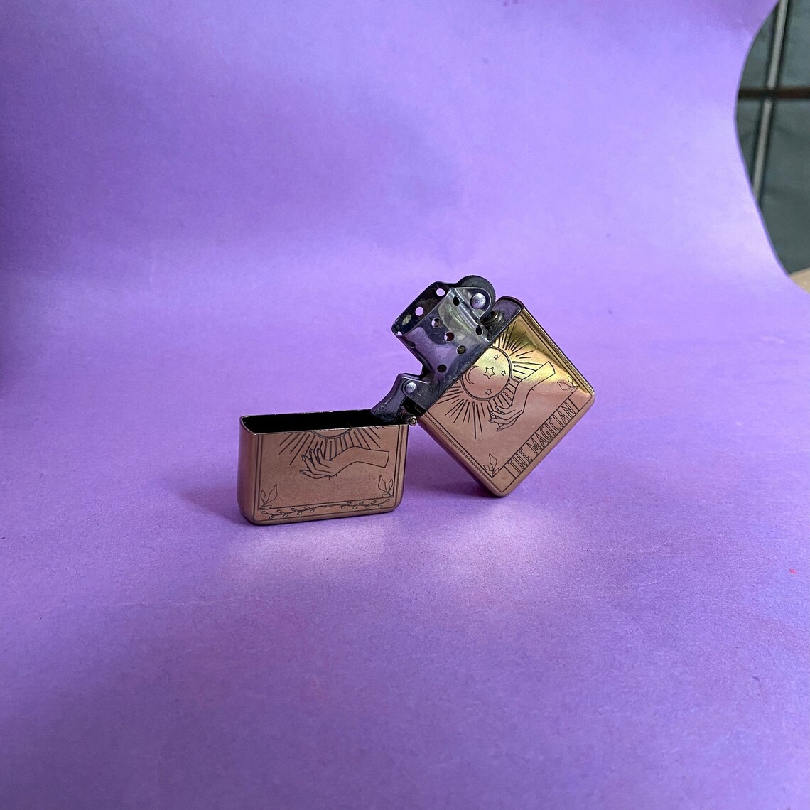 The Magician tarot card engraved lighter engraved lighter Etsy