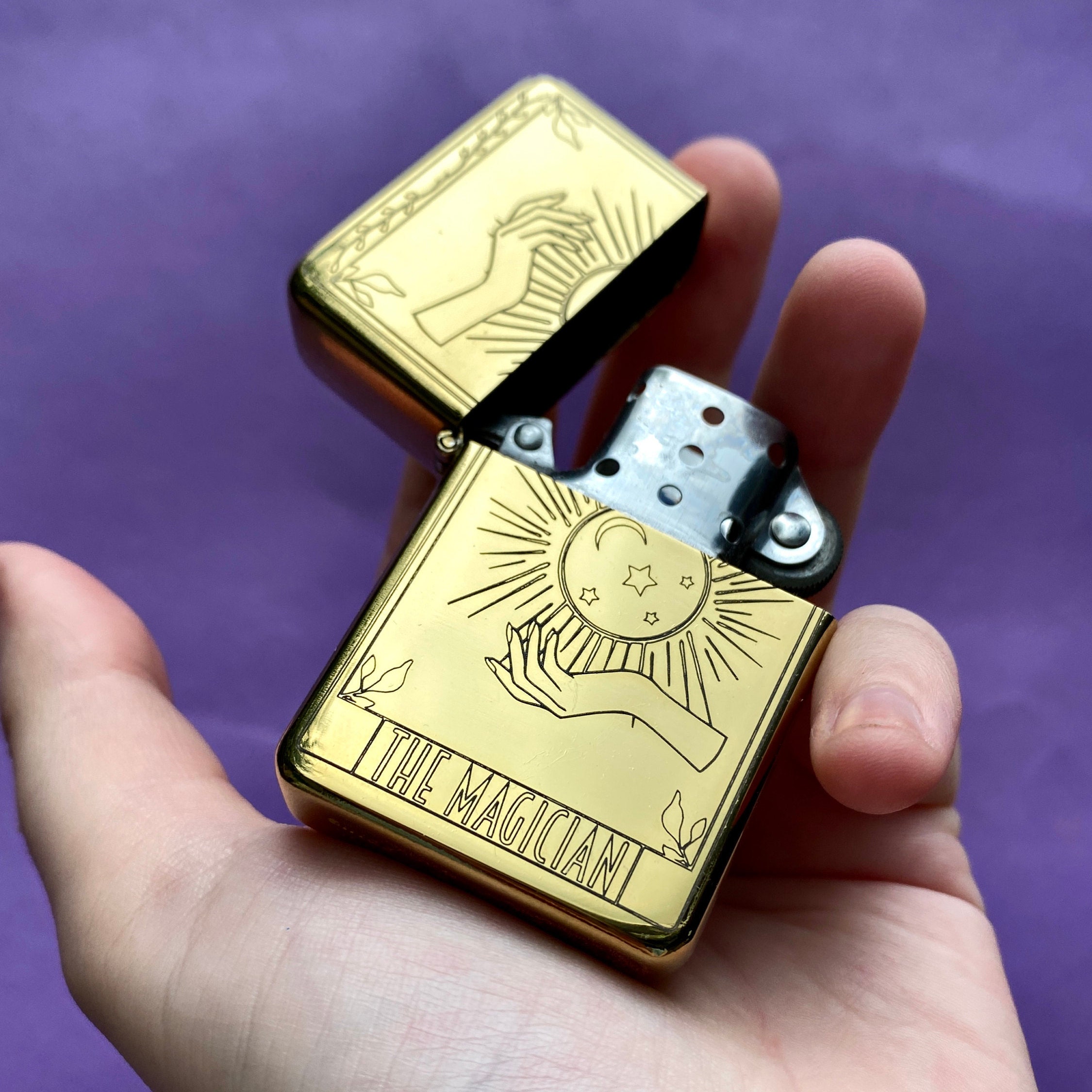 The Magician tarot card engraved lighter engraved lighter Etsy
