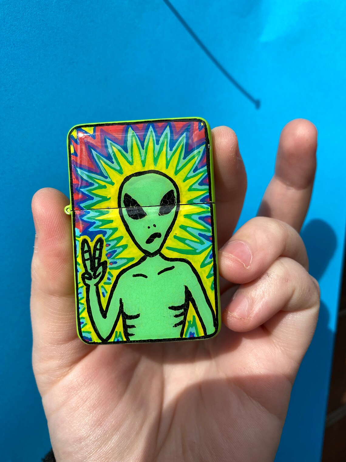 Trippy Alien Lighter high alien custom lighter custom Etsy