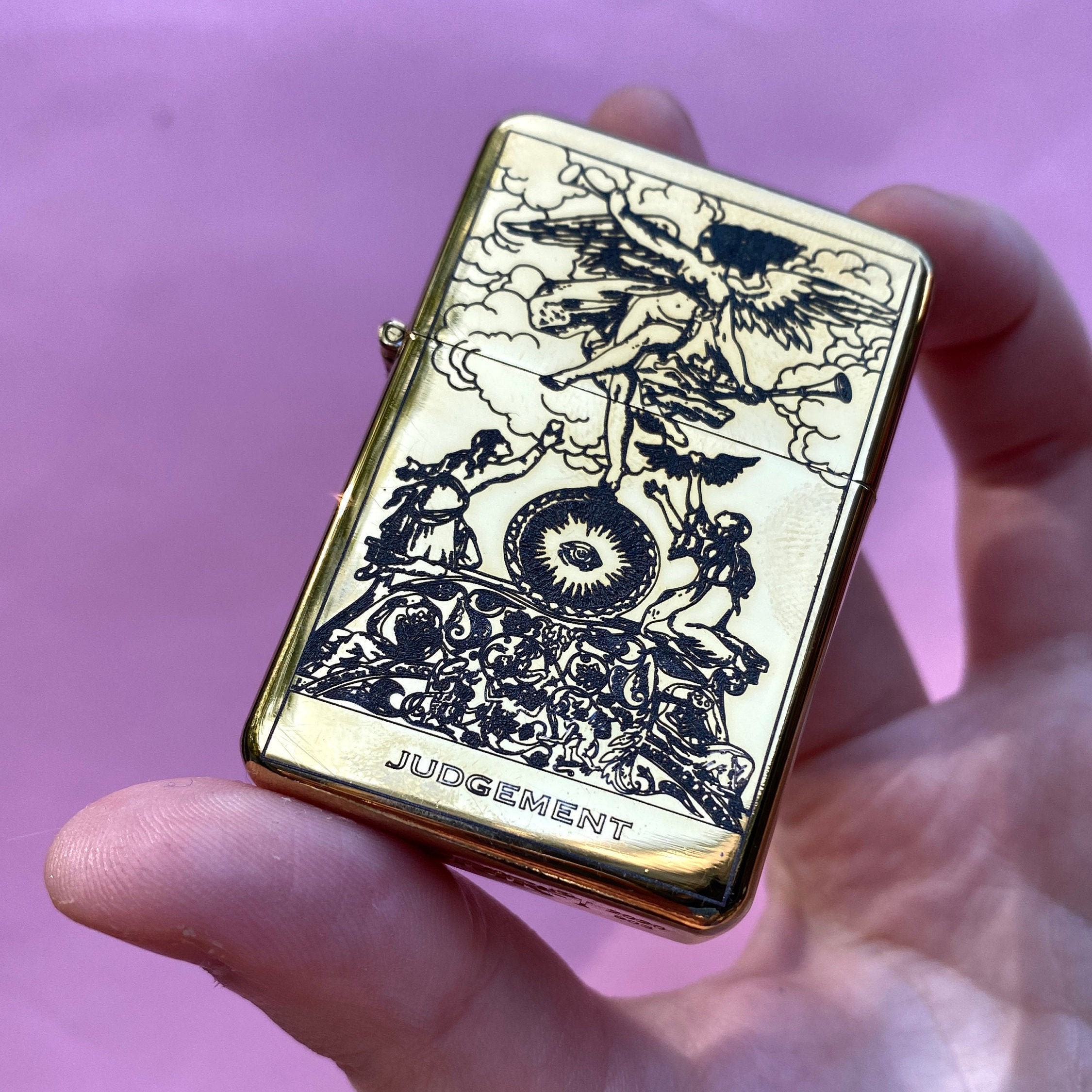 Judgement tarot card engraved lighter, engraved lighter, tarot card e…