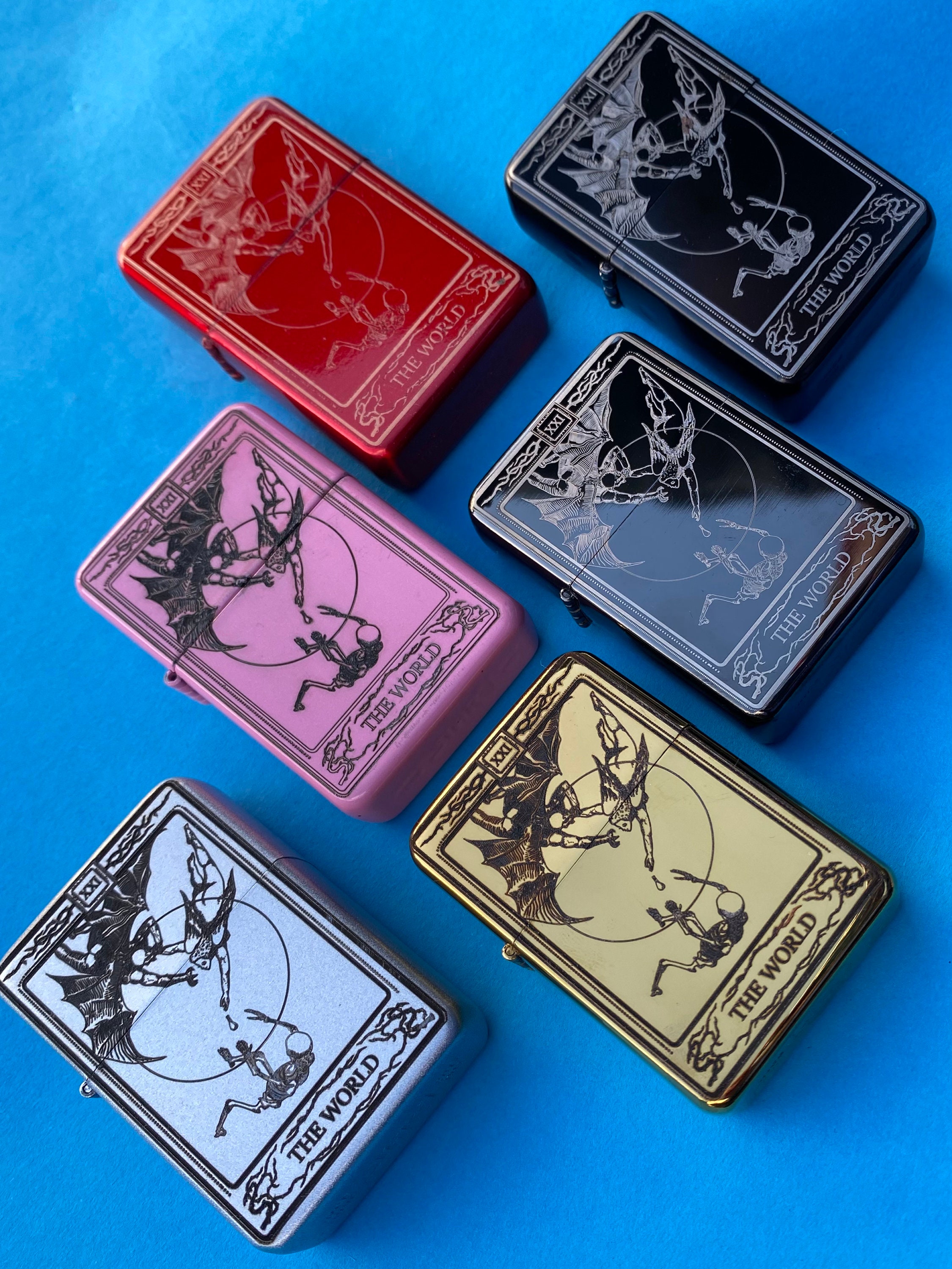 The World Tarot Card Engraved Lighter Engraved Lighter Tarot Etsy UK