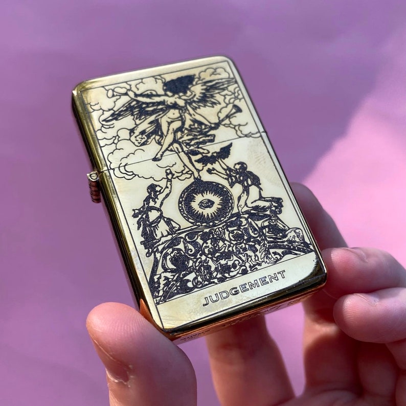 Judgement Tarot Card Engraved Lighter Engraved Lighter Tarot Etsy