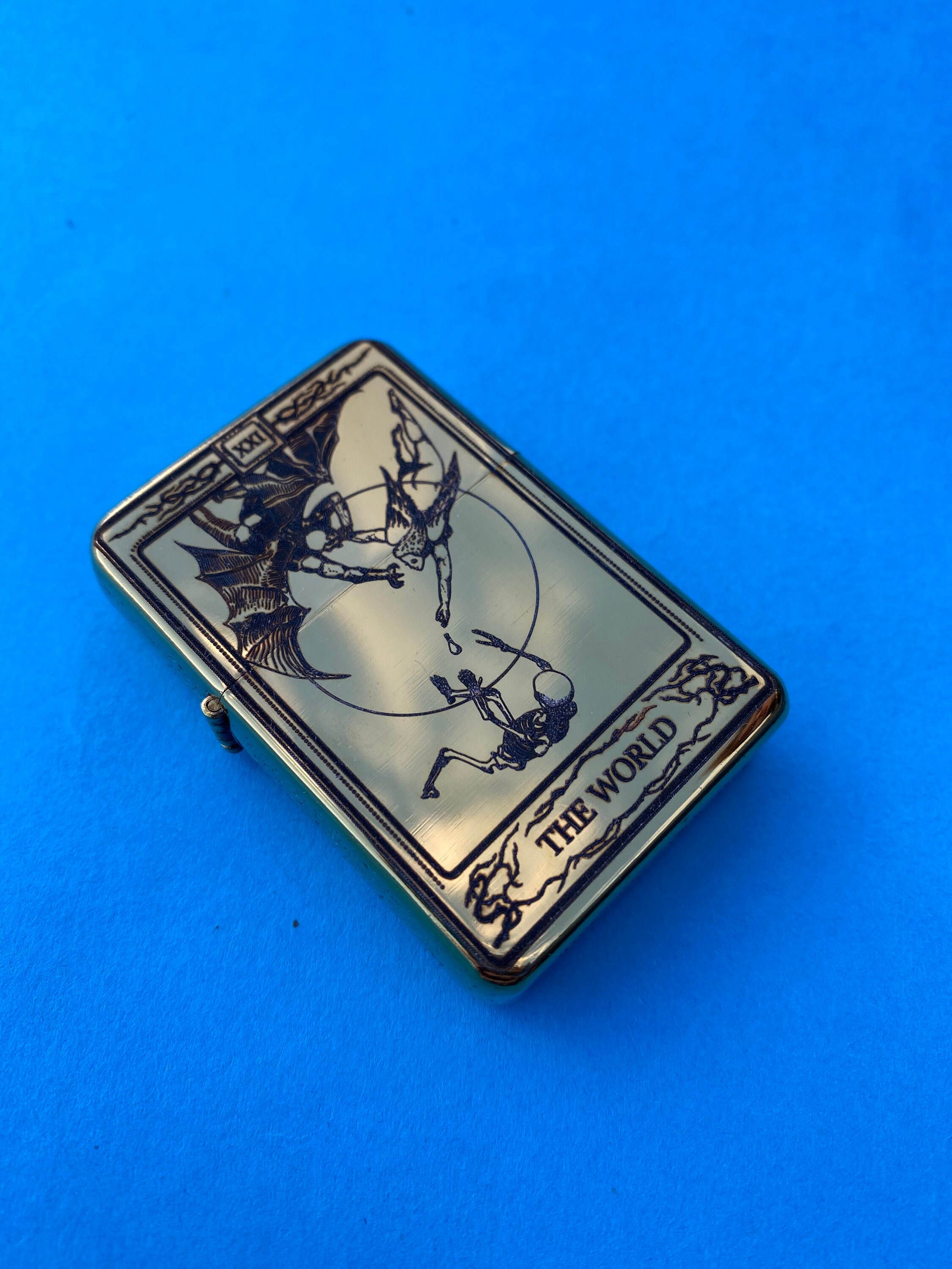 The World Tarot Card Engraved Lighter Engraved Lighter Tarot Etsy UK