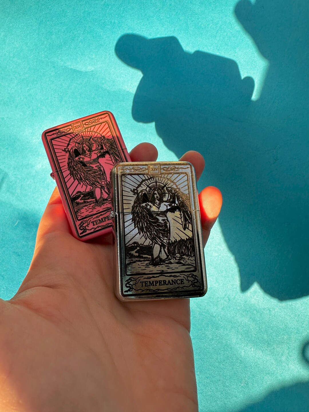 Temperance Tarot Card Engraved Lighter, Engraved Lighter, Tarot Card
