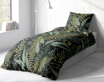 100/% Cotton toddler bed Sheet Handmade unisex beige fern leaf Fitted cotbed