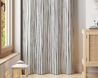 Streams of Rain Window Curtain, Boho Curtain, Cotton, Sheen or Blackout Curtain, Room Decor, Luxury Window Curtain 57&quot; Width - C148