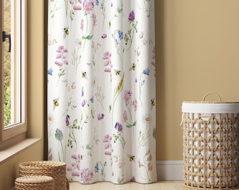 Fresh Flowers Nature Window Curtain C199 | Floral Curtain, Decorative Curtains, Opaque Window Curtains, Blackout Curtains, Curtain Panels