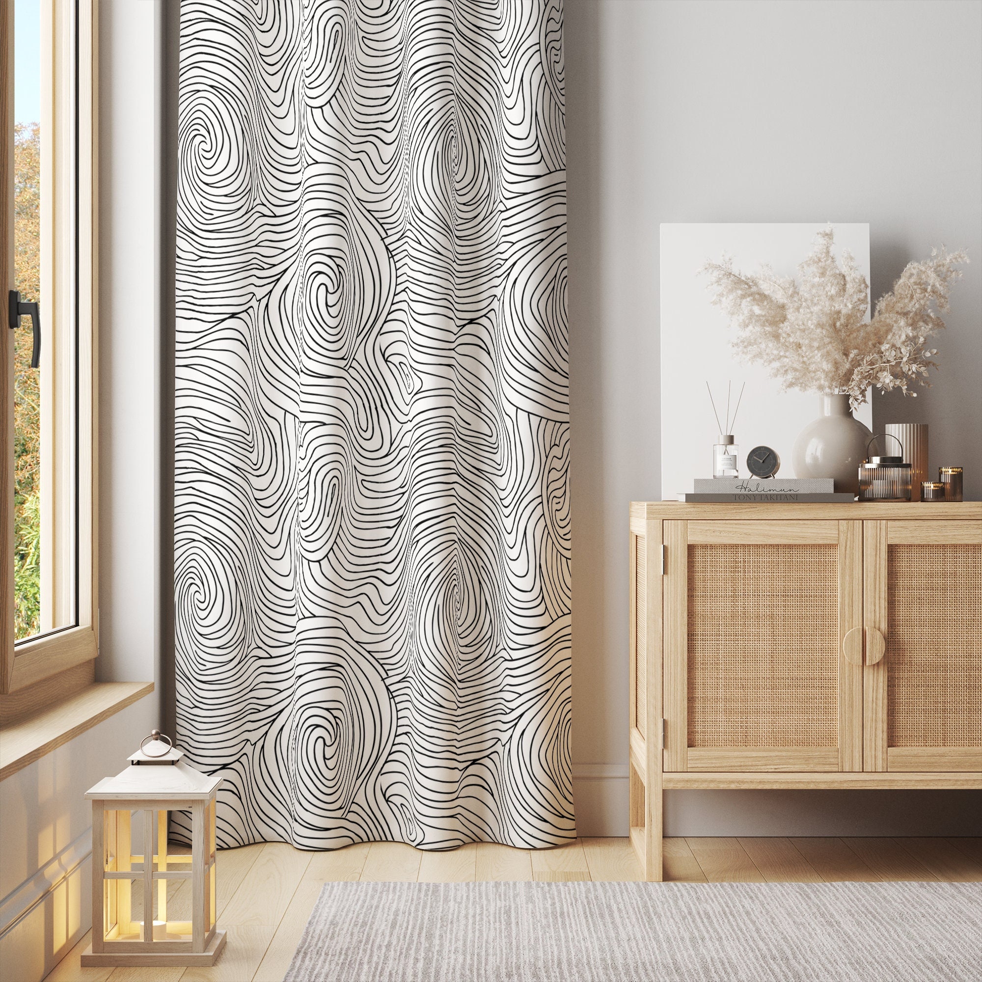 Custom Storm Window Curtain, Bedroom Curtain, Cotton, Sheen or Blackout Curtain, Room Decor, Luxury Window Curtain 57" Width - C214