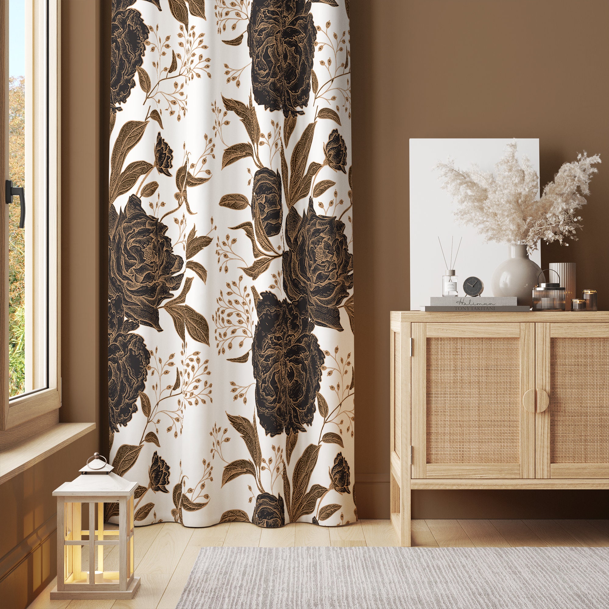 Brown Flower Curtains Pheasant Floral Blackout Curtain Pottery Barn brown-flower-curtains-pheasant-floral-blackout-curtain-pottery-barn