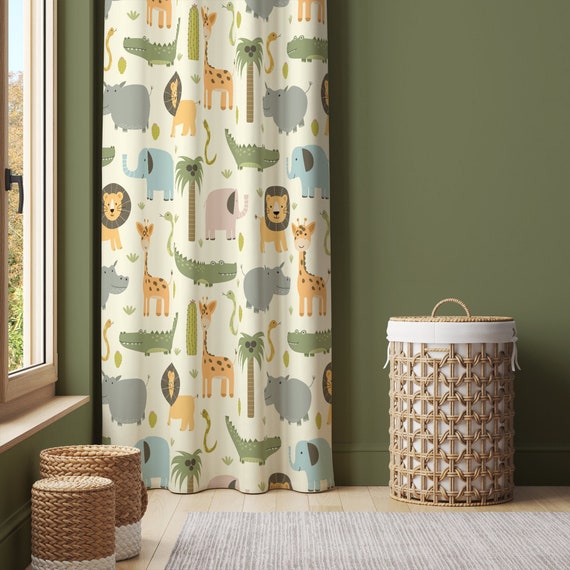 Crocodile Window Curtain C25 Kids Room Curtain Decorative