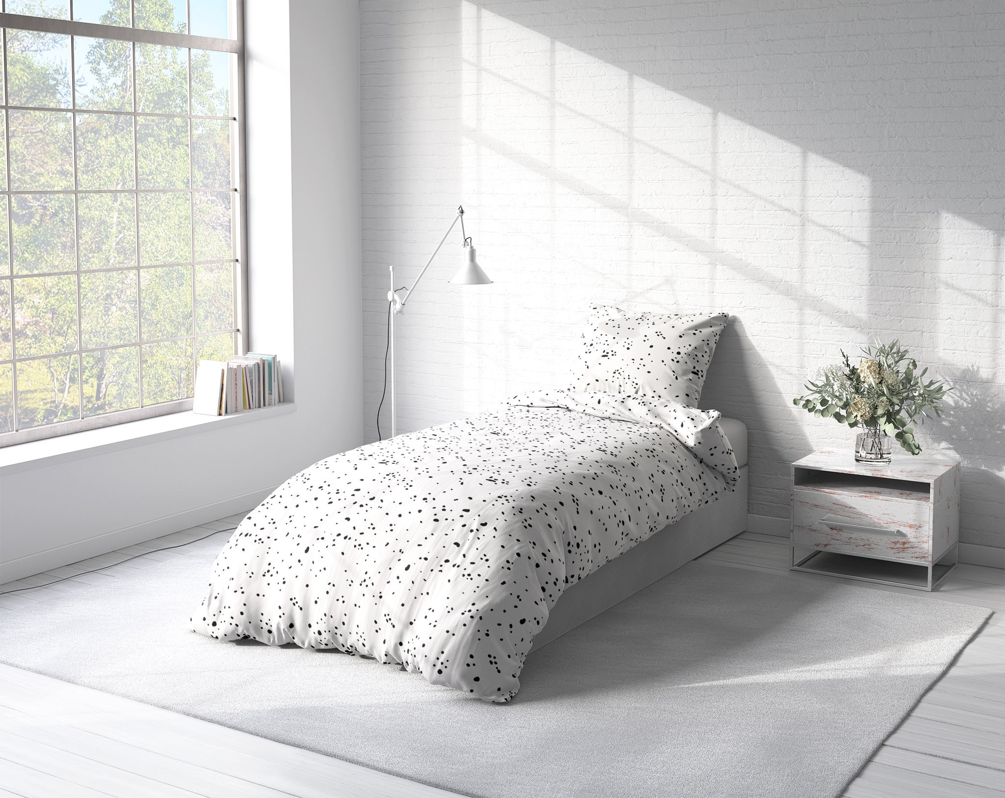 Bedding black spots B178 Toned Bedding Decorative Bedding Etsy