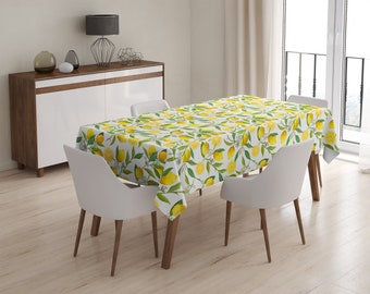 Tablecloth Lemon tree Q208 | Kitchen Tablecloth, Decorative Tablecloth, Stain resistant Tablecloth, Rectangular Tablecloth