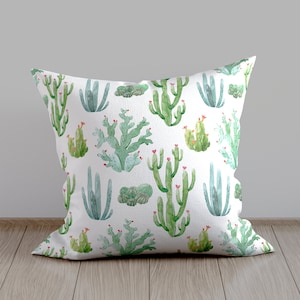Cuscino da tiro Cactus alti P188 / Cuscino natura, Cuscino decorativo, Copricuscino in microfibra, Cuscino con inserto, Cuscino per divano divano