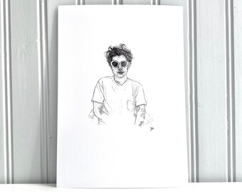 Harry Clout Glasses - A5 Art Print