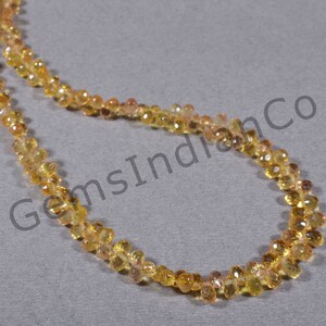 Sku#GIC#6062 Natural Sapphire Ready To Wear Shaded Sapphire Faceted Drops Briolette Necklace Precious Party Wear and Gift For Her