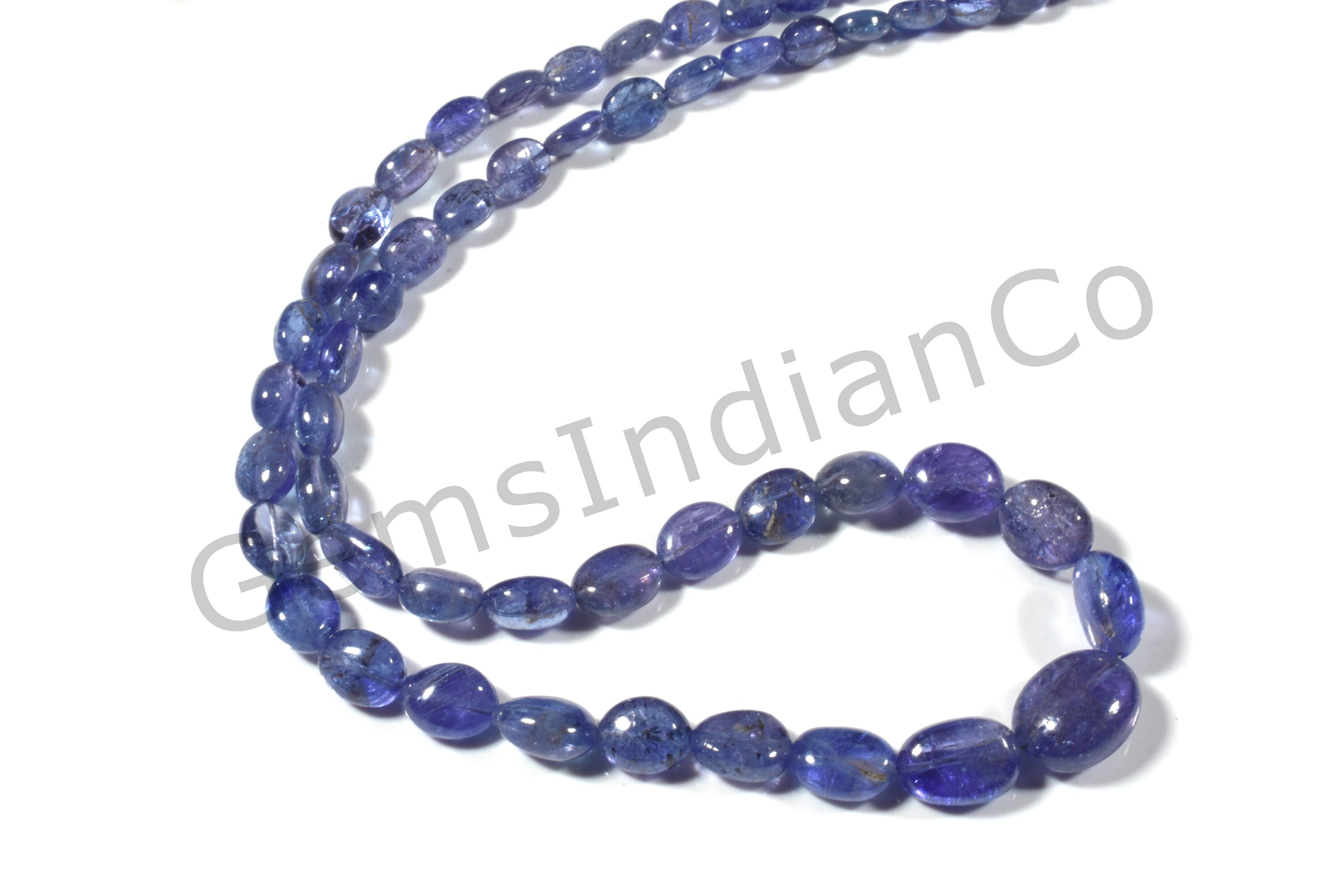 Natural Tanzanite smooth nuggets beads 18x12-9x7.5 MM Tanzanite smooth tumble beads strand for making jewelry