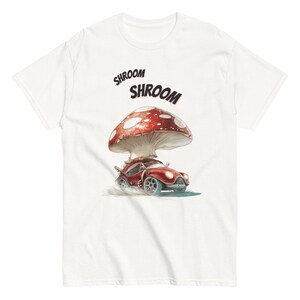Camiseta con forma de hongo - Camiseta con forma de hongo de carreras surrealista - Camiseta unisex extravagante - Regalo extraño y divertido - Ropa psicodélica Cottagecore