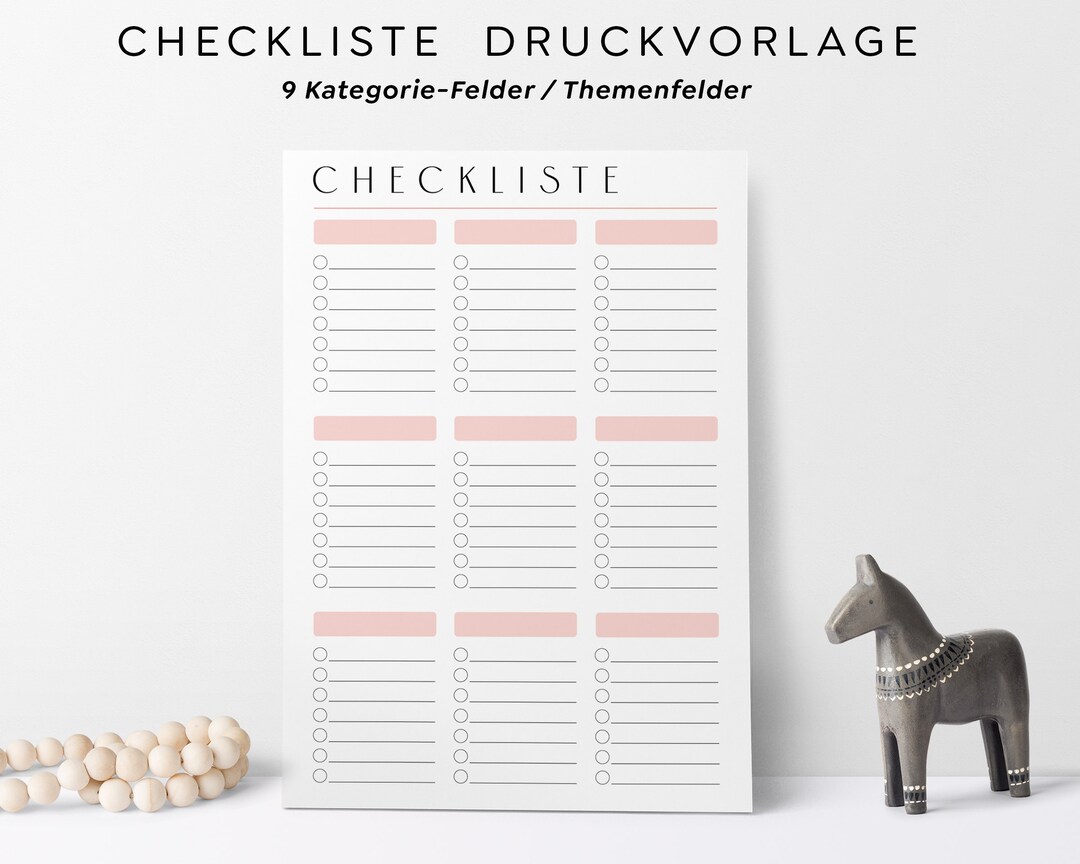 Checkliste To-do Liste Druckvorlage Printable Organizer Zum - Etsy