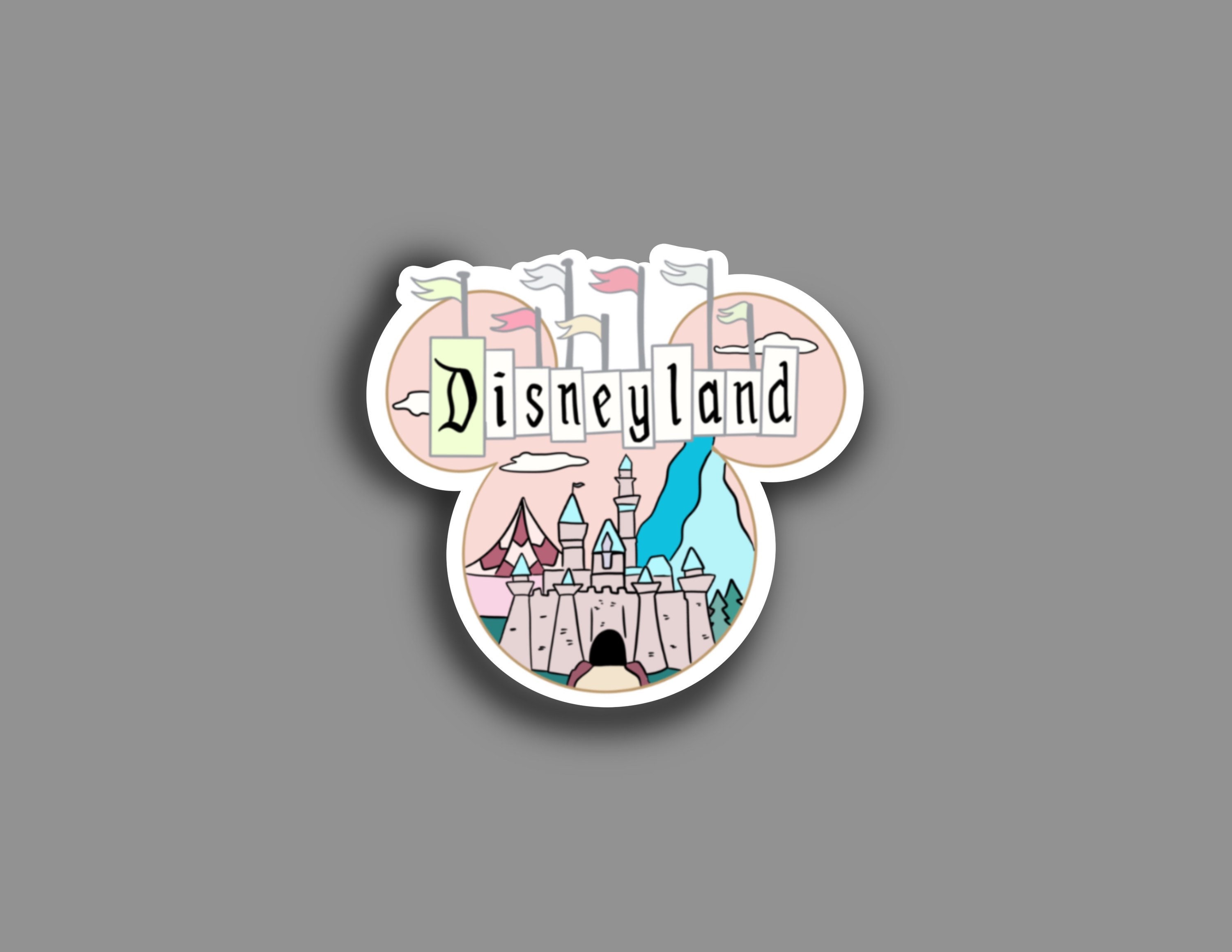 Disneyland Mickey Sticker Etsy