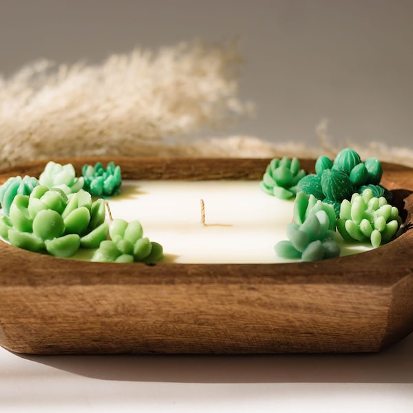 Succulent Candle Etsy