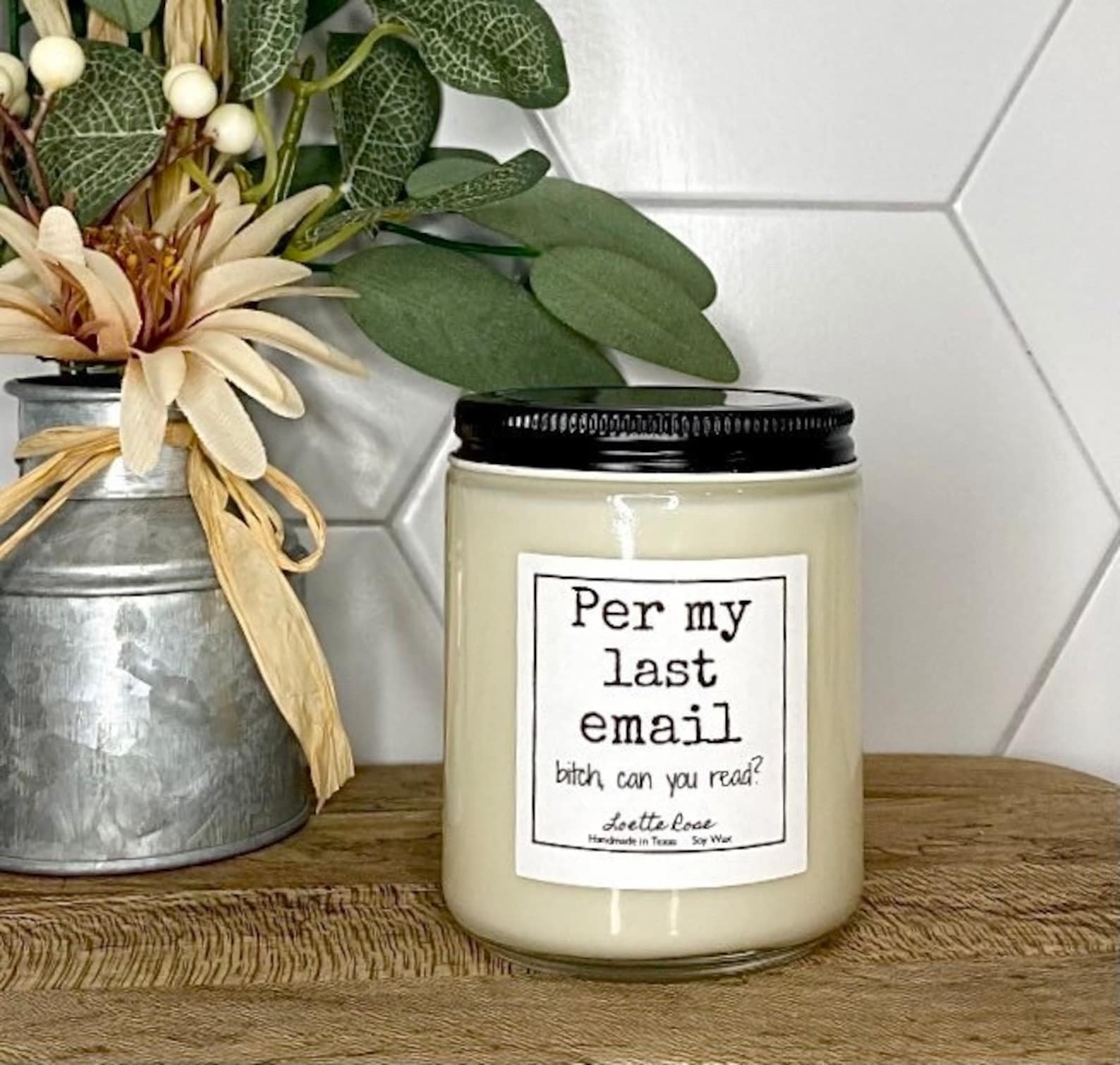 Per My Last Email Candle Candle For Co worker Gift For Etsy