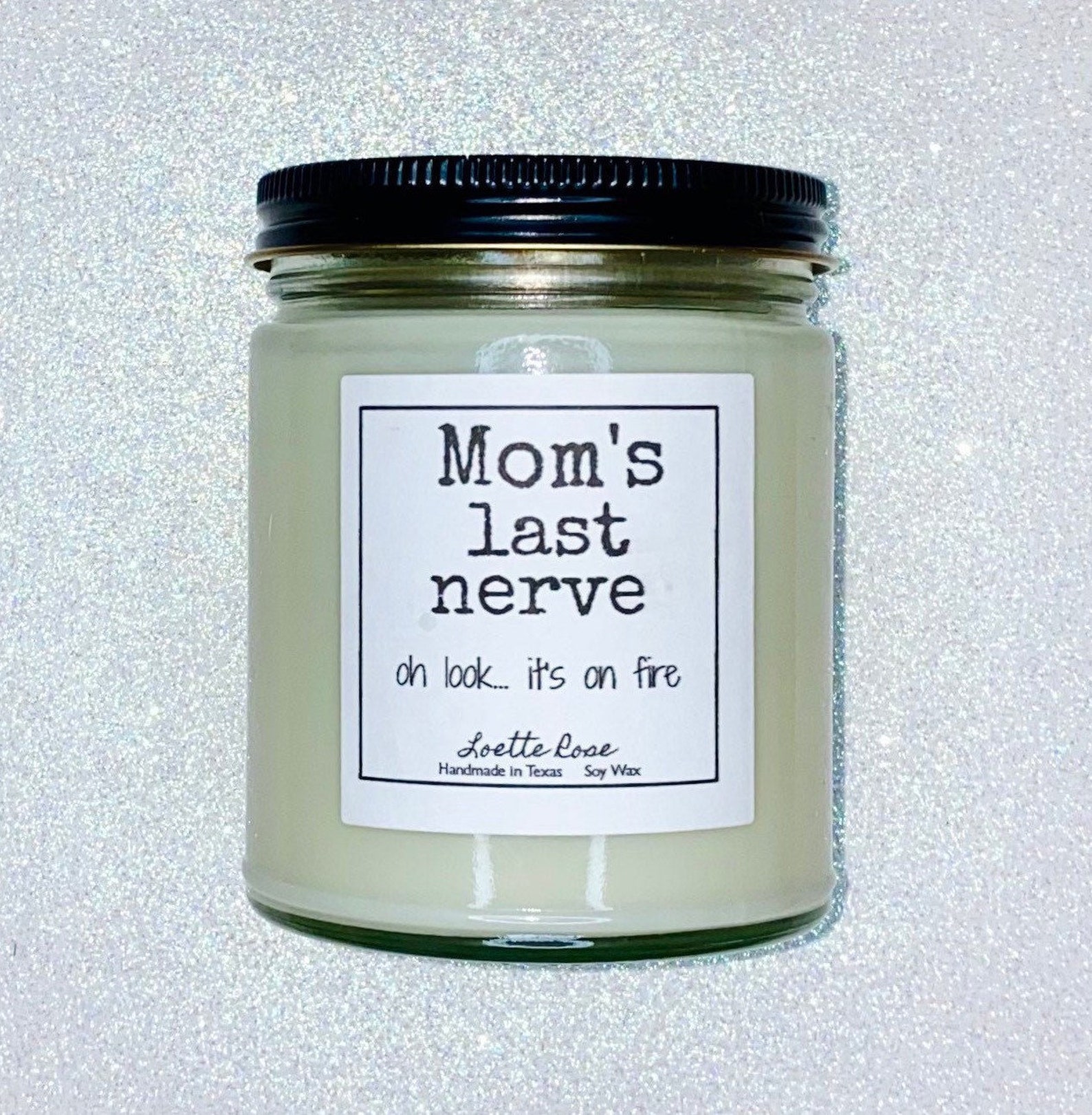 Moms last nerve oh look... its on fire soy blend candle Etsy