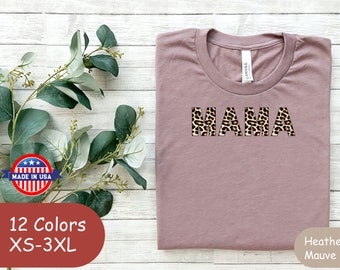 Mom Shirt, Mom Crewneck Shirt Gift, Mama Leopard Print Tshirt, Mama T-Shirt, Mothers day Mom Life Shirt, Mama Shirt, Gift for Her, New Mom