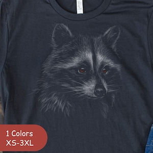 Raccoon T-Shirt • Funny Trash Panda Shirt • Retro Camping Tee for Nature Lovers • Cute Raccoon Gift image 1