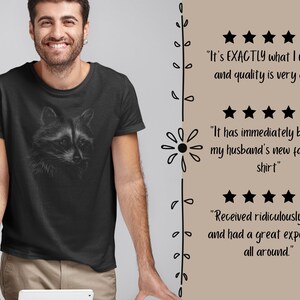 Raccoon T-Shirt • Funny Trash Panda Shirt • Retro Camping Tee for Nature Lovers • Cute Raccoon Gift image 2